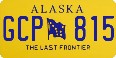 AK license plate GCP815