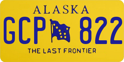 AK license plate GCP822