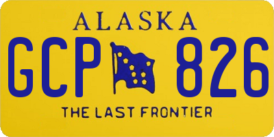 AK license plate GCP826