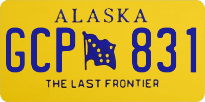 AK license plate GCP831