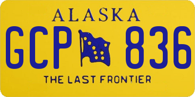 AK license plate GCP836