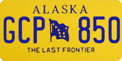 AK license plate GCP850