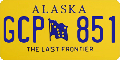 AK license plate GCP851