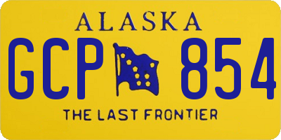 AK license plate GCP854