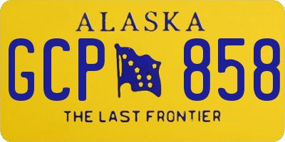 AK license plate GCP858