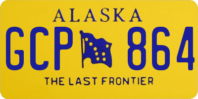 AK license plate GCP864