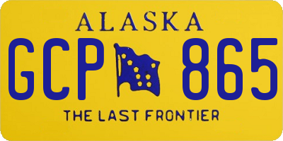 AK license plate GCP865