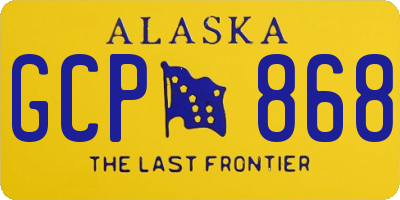 AK license plate GCP868