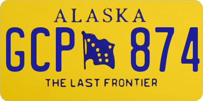 AK license plate GCP874