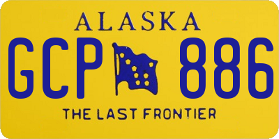 AK license plate GCP886