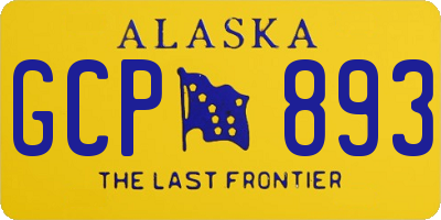 AK license plate GCP893