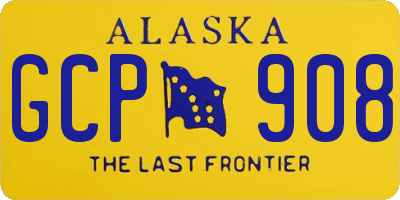 AK license plate GCP908