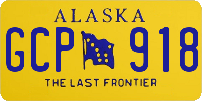 AK license plate GCP918