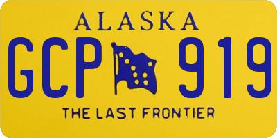 AK license plate GCP919