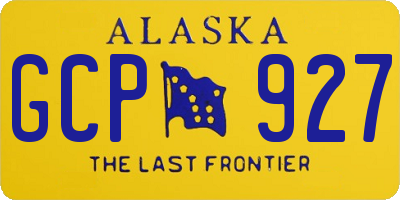 AK license plate GCP927