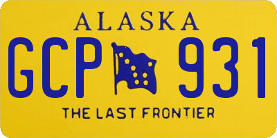 AK license plate GCP931