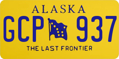 AK license plate GCP937