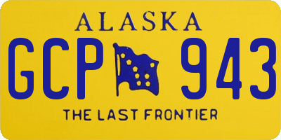 AK license plate GCP943
