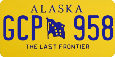AK license plate GCP958