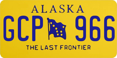 AK license plate GCP966