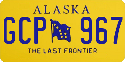 AK license plate GCP967
