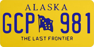 AK license plate GCP981