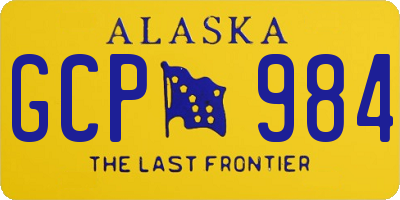 AK license plate GCP984