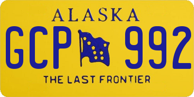 AK license plate GCP992