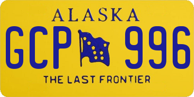 AK license plate GCP996