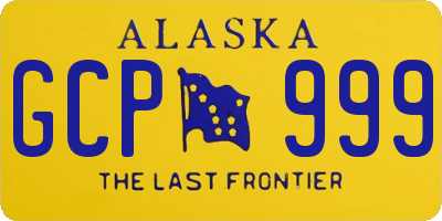 AK license plate GCP999