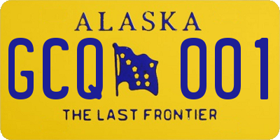 AK license plate GCQ001