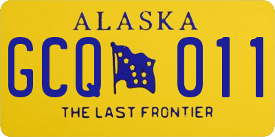 AK license plate GCQ011