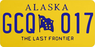 AK license plate GCQ017