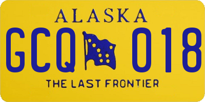 AK license plate GCQ018