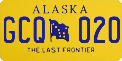 AK license plate GCQ020