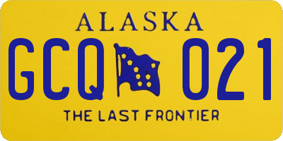 AK license plate GCQ021