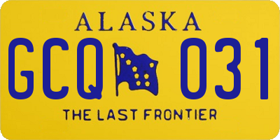 AK license plate GCQ031