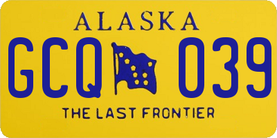AK license plate GCQ039