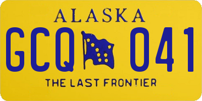 AK license plate GCQ041