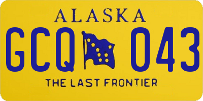 AK license plate GCQ043