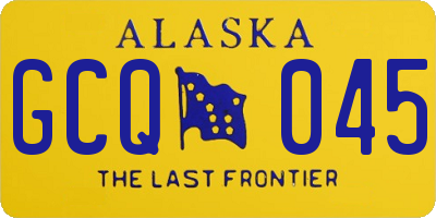 AK license plate GCQ045