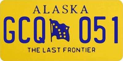 AK license plate GCQ051