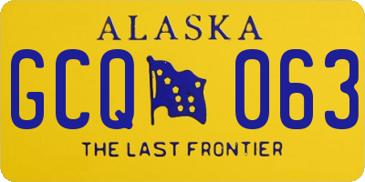 AK license plate GCQ063