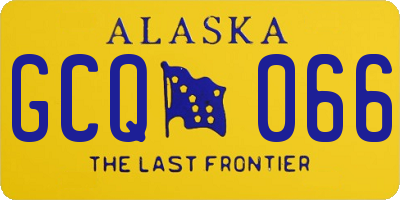 AK license plate GCQ066