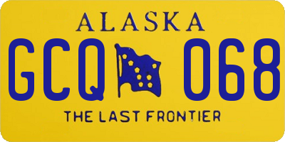 AK license plate GCQ068