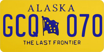 AK license plate GCQ070