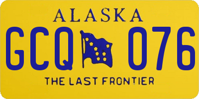 AK license plate GCQ076
