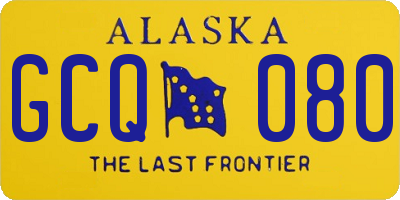 AK license plate GCQ080