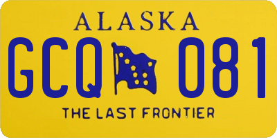 AK license plate GCQ081