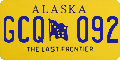 AK license plate GCQ092